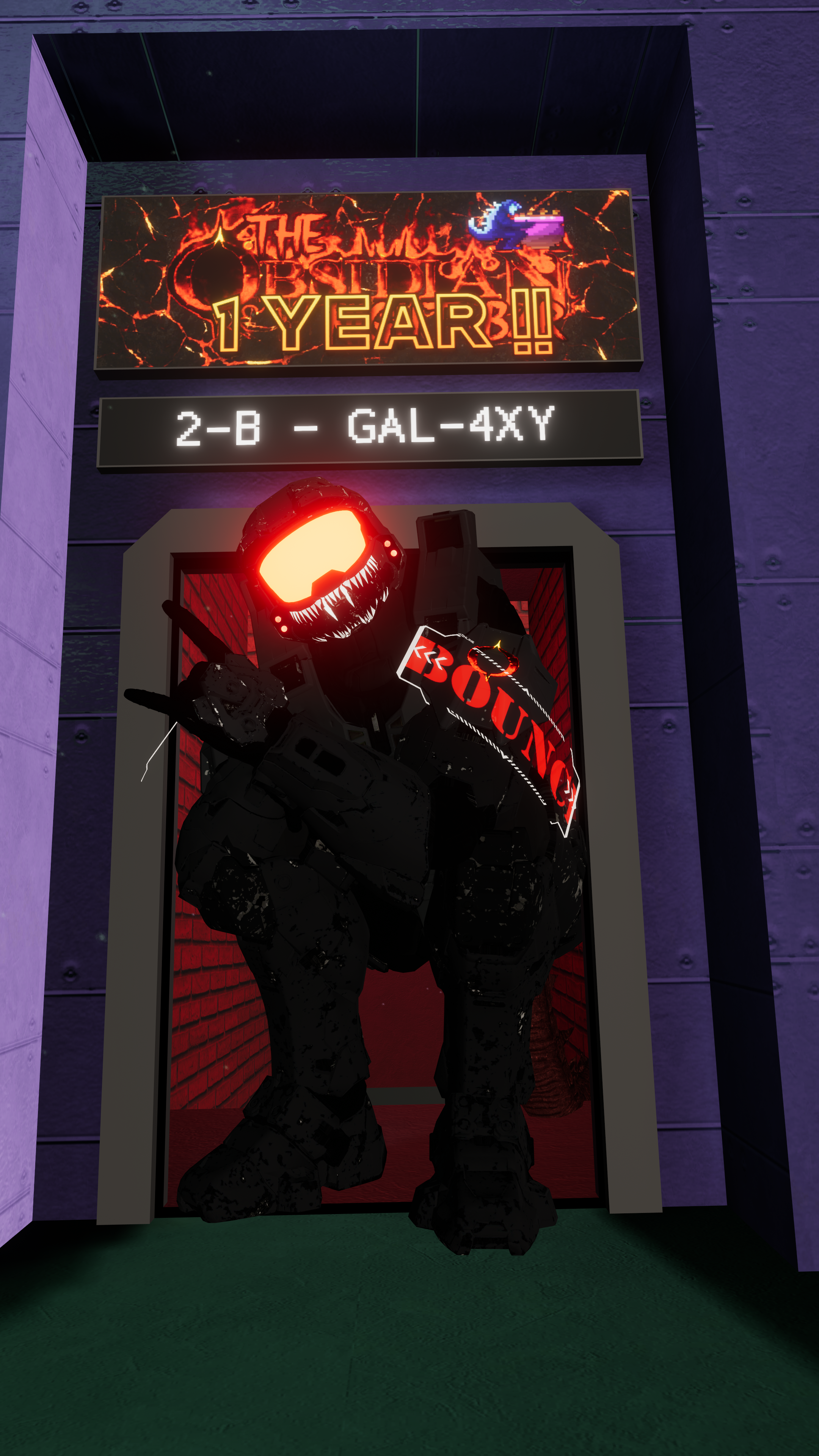 OBSIDIAN KING Bouncing at the door.