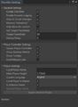 ClientSim Settings window