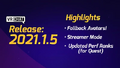 "VRChat 2021.1.5", from March 23.