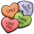 Candy Hearts (Holographic)