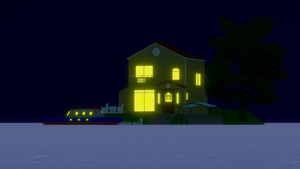 Studio Ghibli Ponyo House at Night.webp