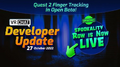 "Developer Update - 27 October 2022", from October 27.
